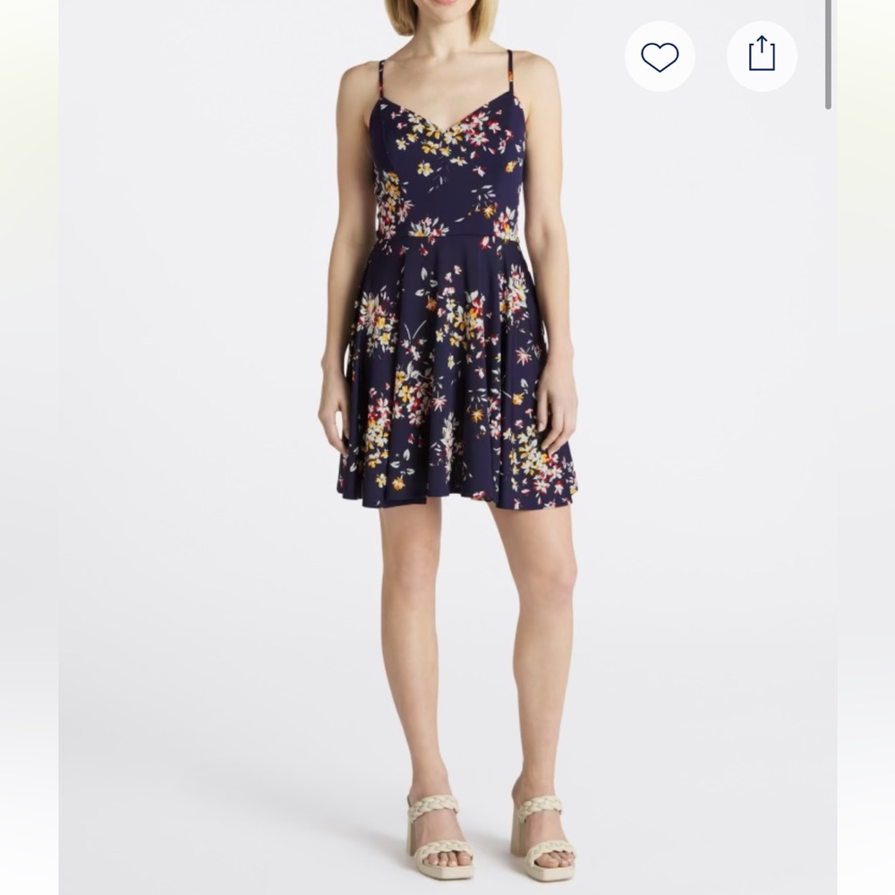 Floral Navy Mini Dress